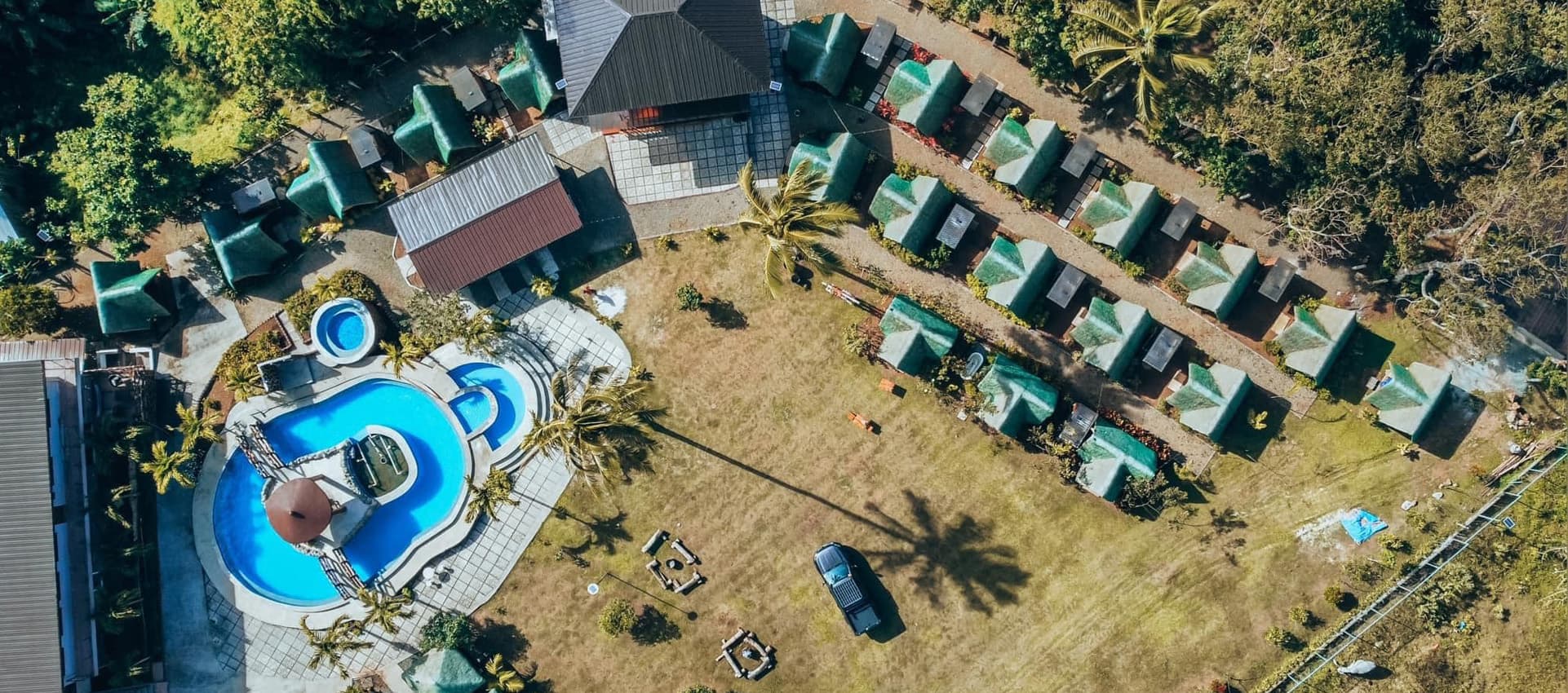 Eljoys Forest Resort - Aerial view of luxury forest resort with cabins and amenities in Alfonso, Cavite
